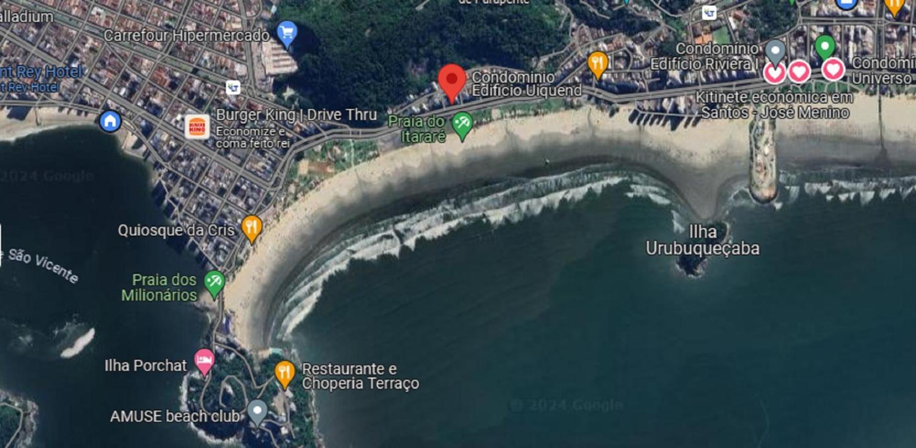 Kitinete 1514 Com Vista Para O Mar São Vicente Екстериор снимка